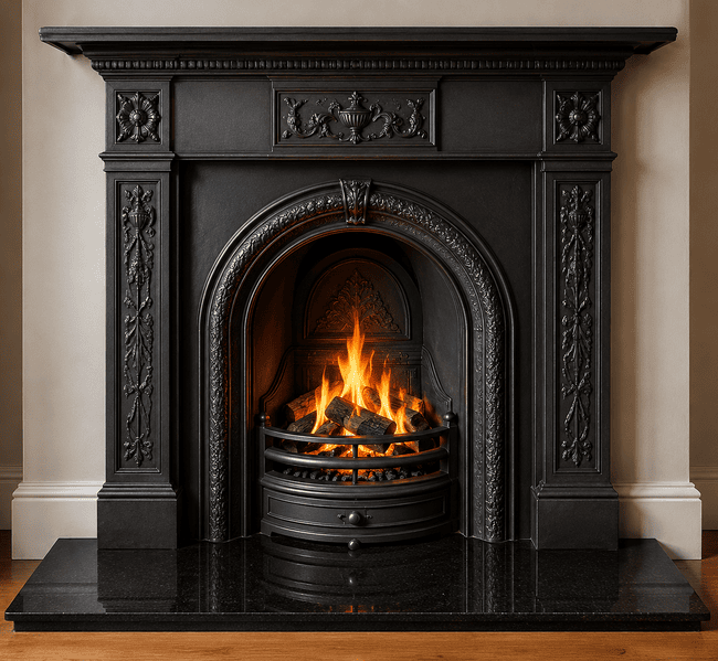 victorian cast fireplace